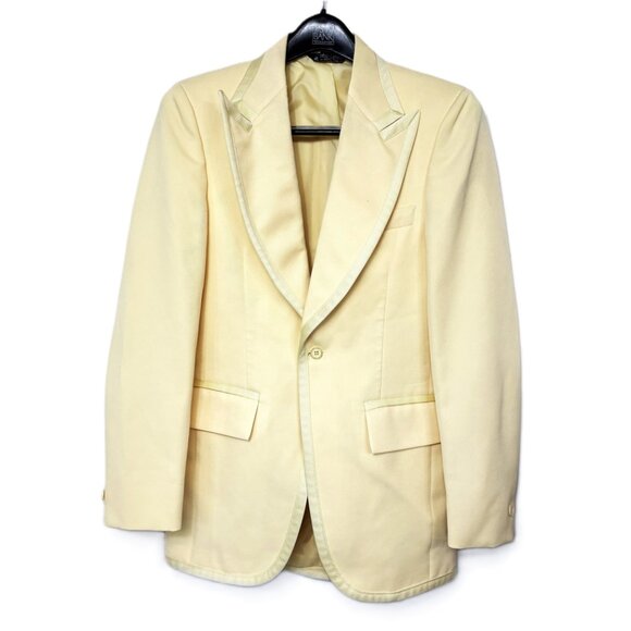 70's "After Six" Yellow Tuxedo Prom Wedding Formal Jacket - Size: 37 x Long - Picture 2 of 12